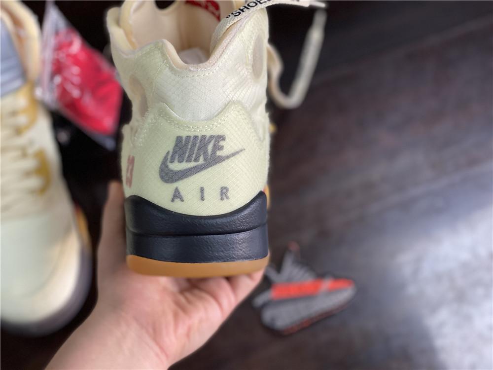 PK God Air Jordan 5 Retro X off white Sail retail materials ready to ship